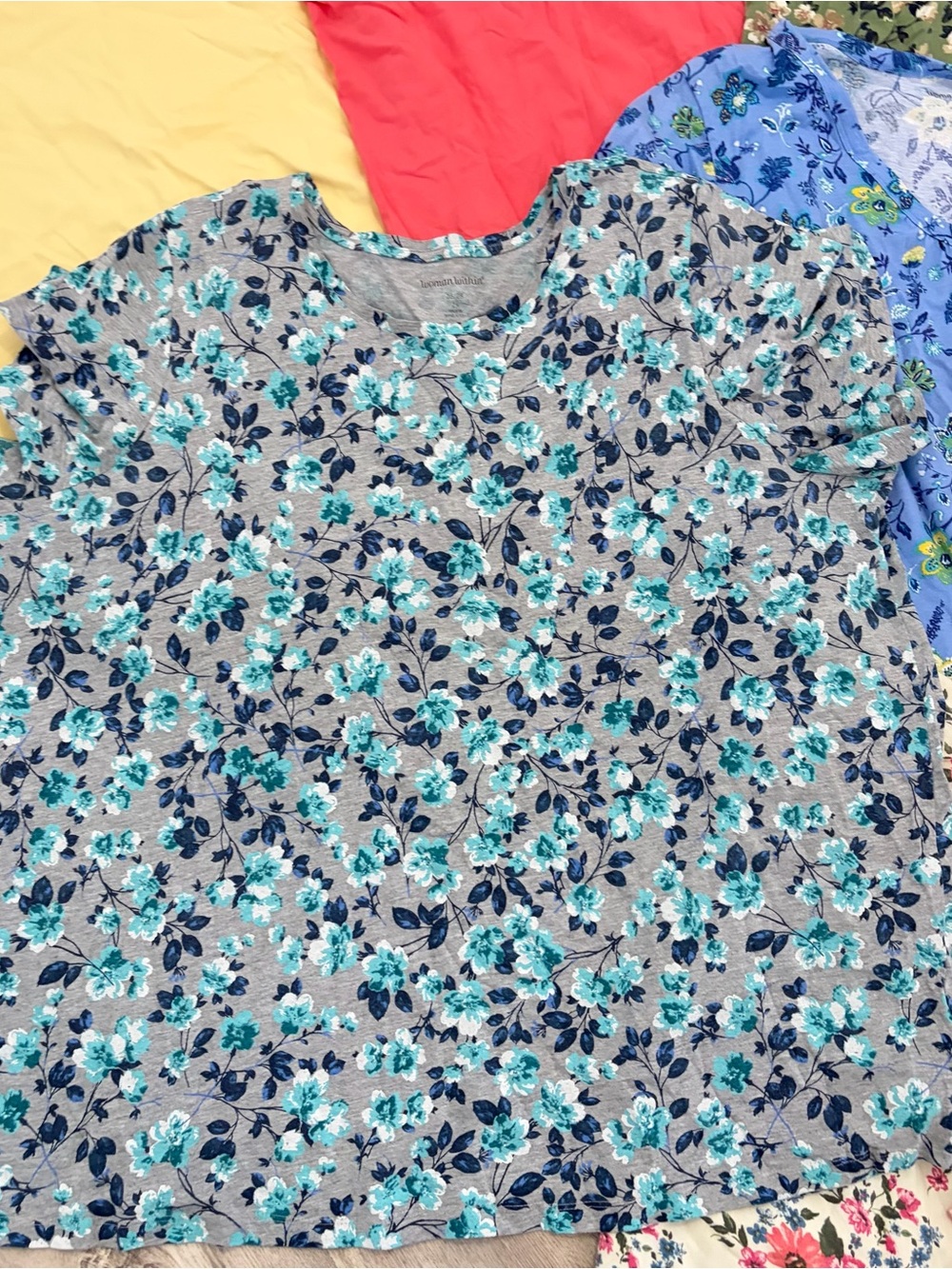Lot Of 9 Women Within Plus Size Tshirts Shirts Tops Womens 2X Floral Basic Tanks - Picture 6 of 16